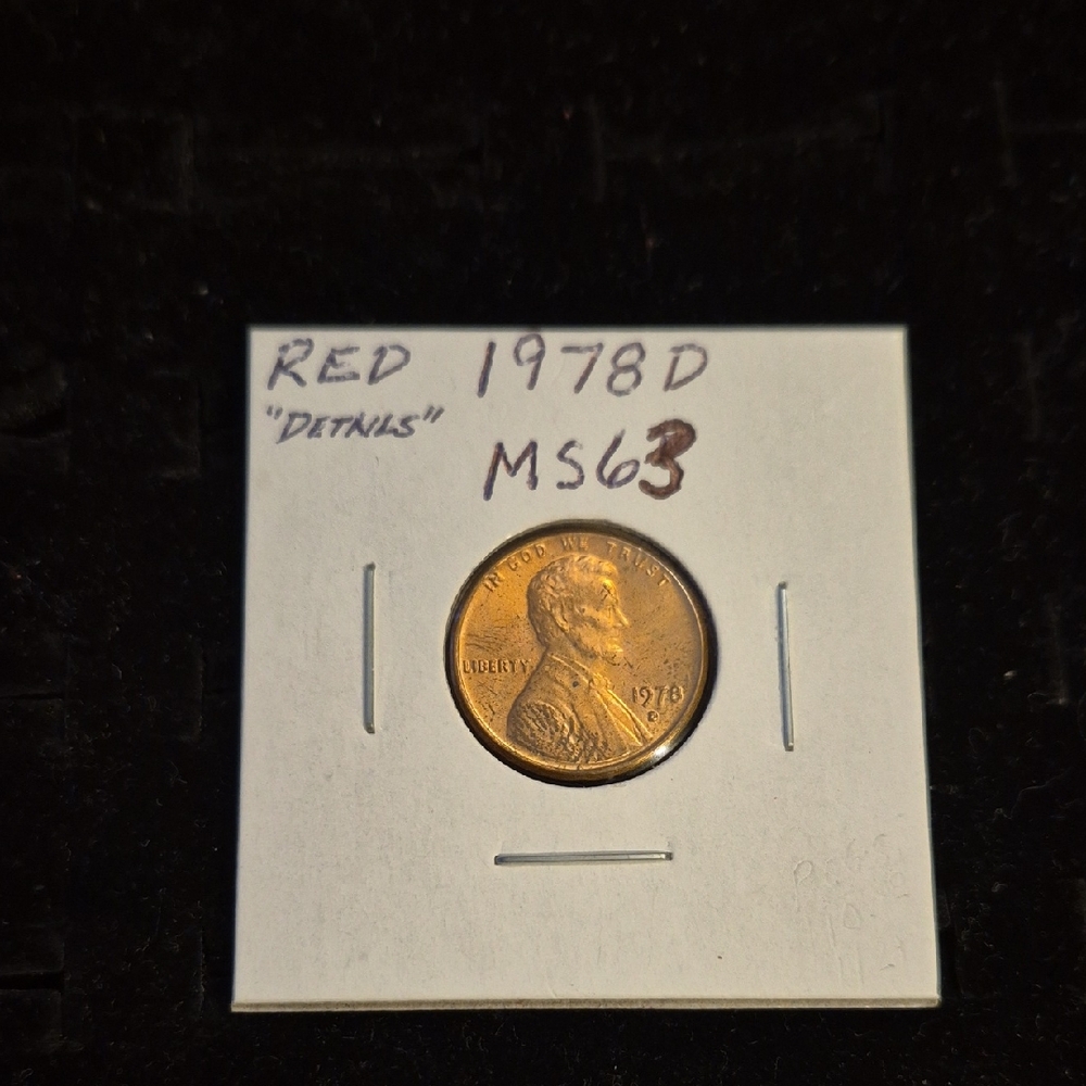 1978 D Lincoln Penny Coin MS-63
